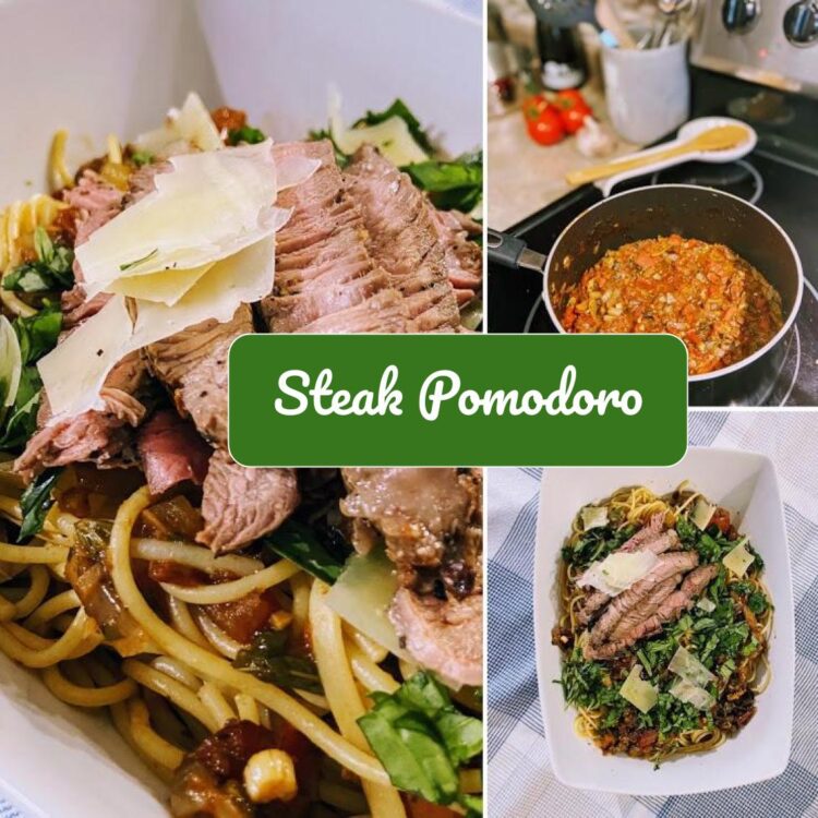 Made with fresh seasonal ingredients, Steak Pomodoro is a pasta that is perfect for summer